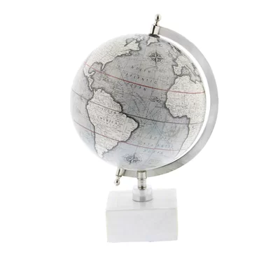 9X5" TABLETOP GLOBE - GRAY/WHITE