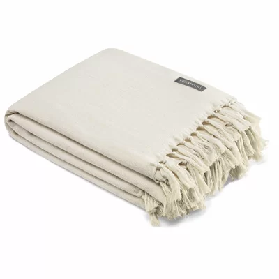 VERA WANG COTTON TWILL FRINGE THROW BLANKET - LACE