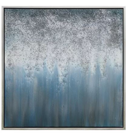 36X36" BLUE RAIN CANVAS WALL ART