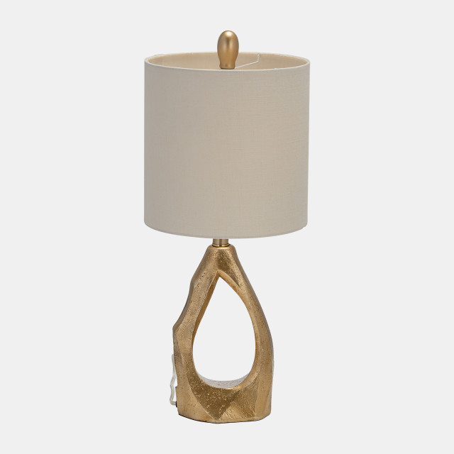 RESIN 24" ORGANIC TABLE LAMP, GOLD