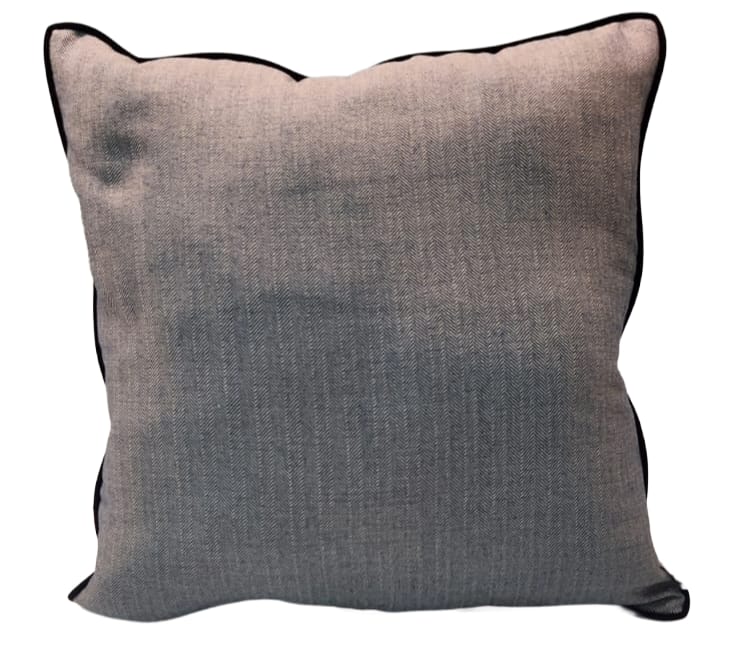 20X20" NAVY HERRINGBONE PILLOW