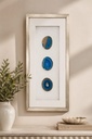BLUE 3PC AGATE WALL ART