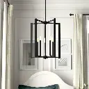 BLACK LANTERN LIGHT FIXTURE 20.5'' H X 16'' W X 16'' D