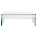 TEMPERED GLASS COFFEE TABLE WITH STORAGE