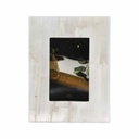  5X7" SELENITE PHOTO FRAME, WHITE