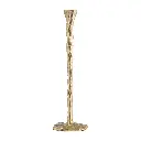 METAL, 11" FORGED TAPER CANDLEHOLDER, 
GOLD