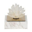 4" JULIA SHORT CRYSTAL AND 
MARBLE BLOCK