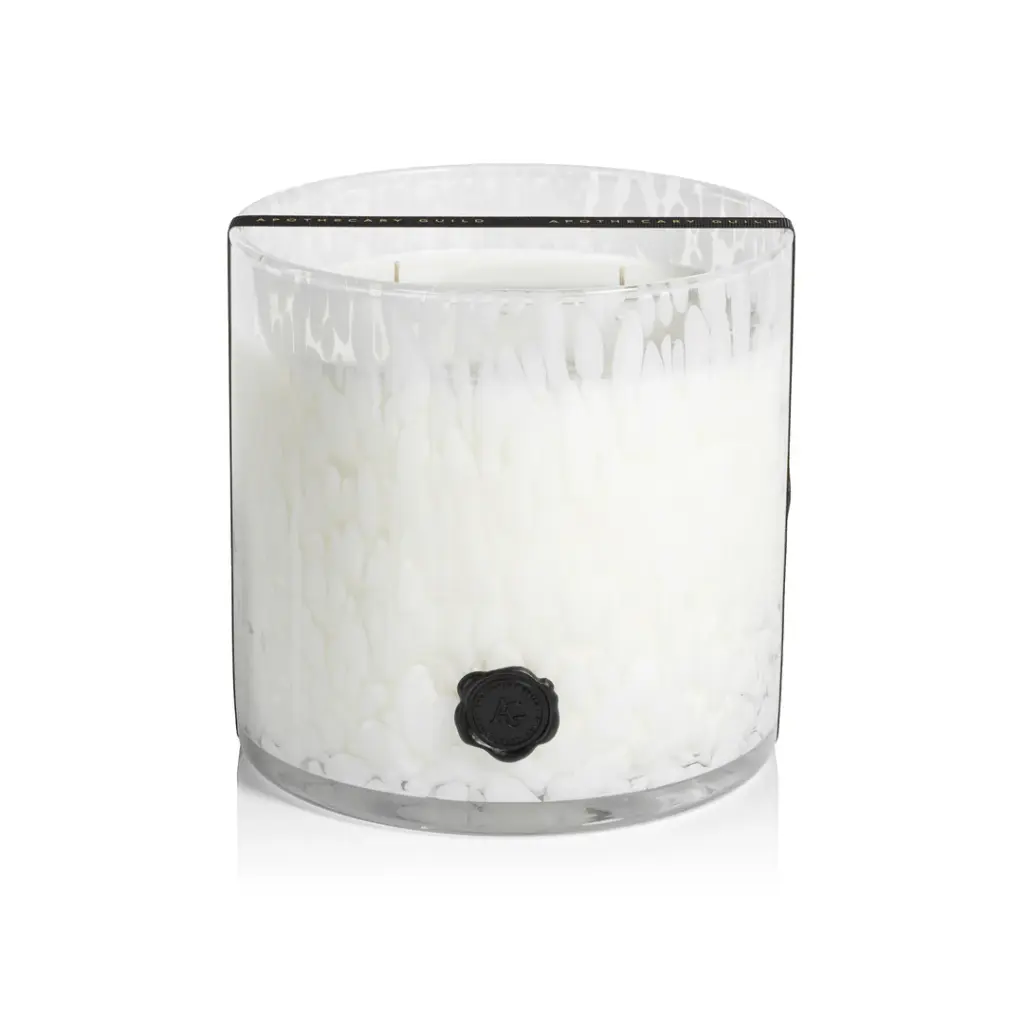 AG OPAL GLASS FIVE-WICK CANDLE JAR - WHITE GARDENIA 