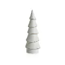   6.5" ALPINA PORCELAIN TREE - MATTE WHITE WITH GOLD TRIM 