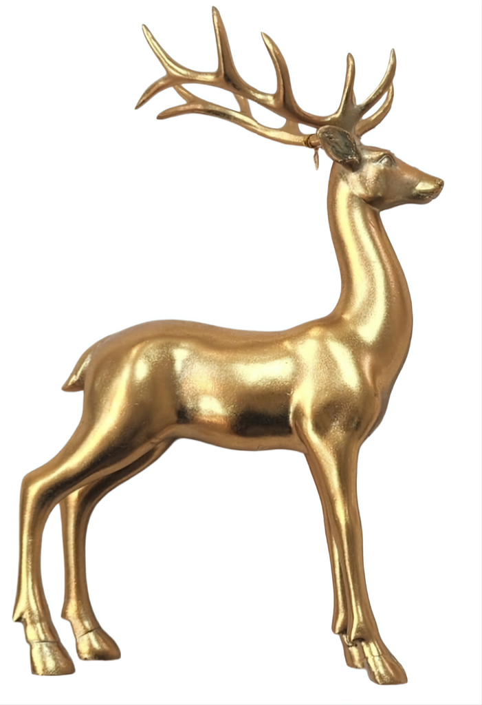   LARGE GOLD DEER LOOKING AHEAD