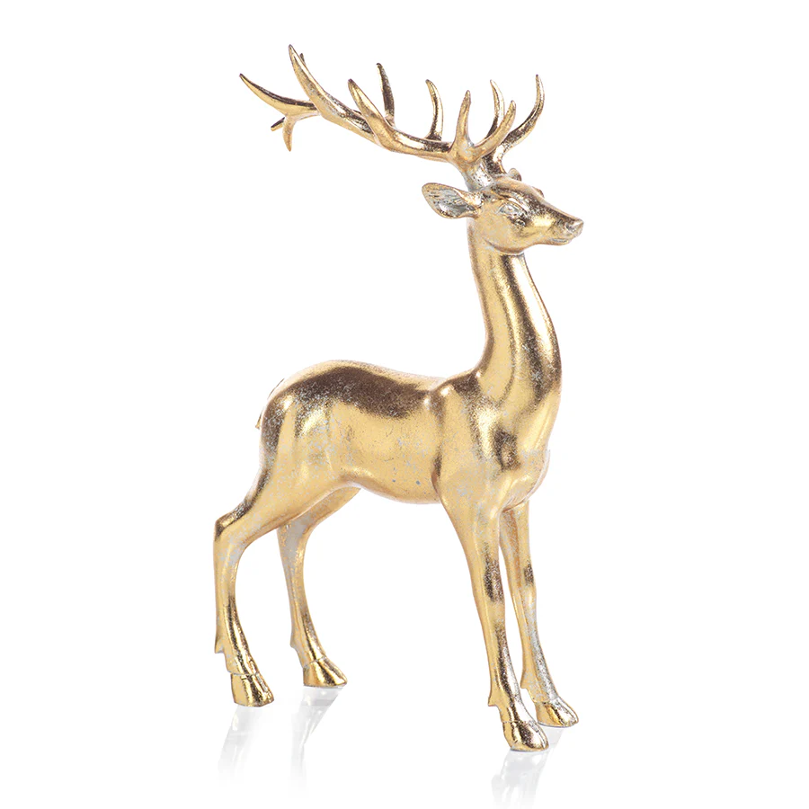   LARGE GOLD DEER LOOKING AHEAD