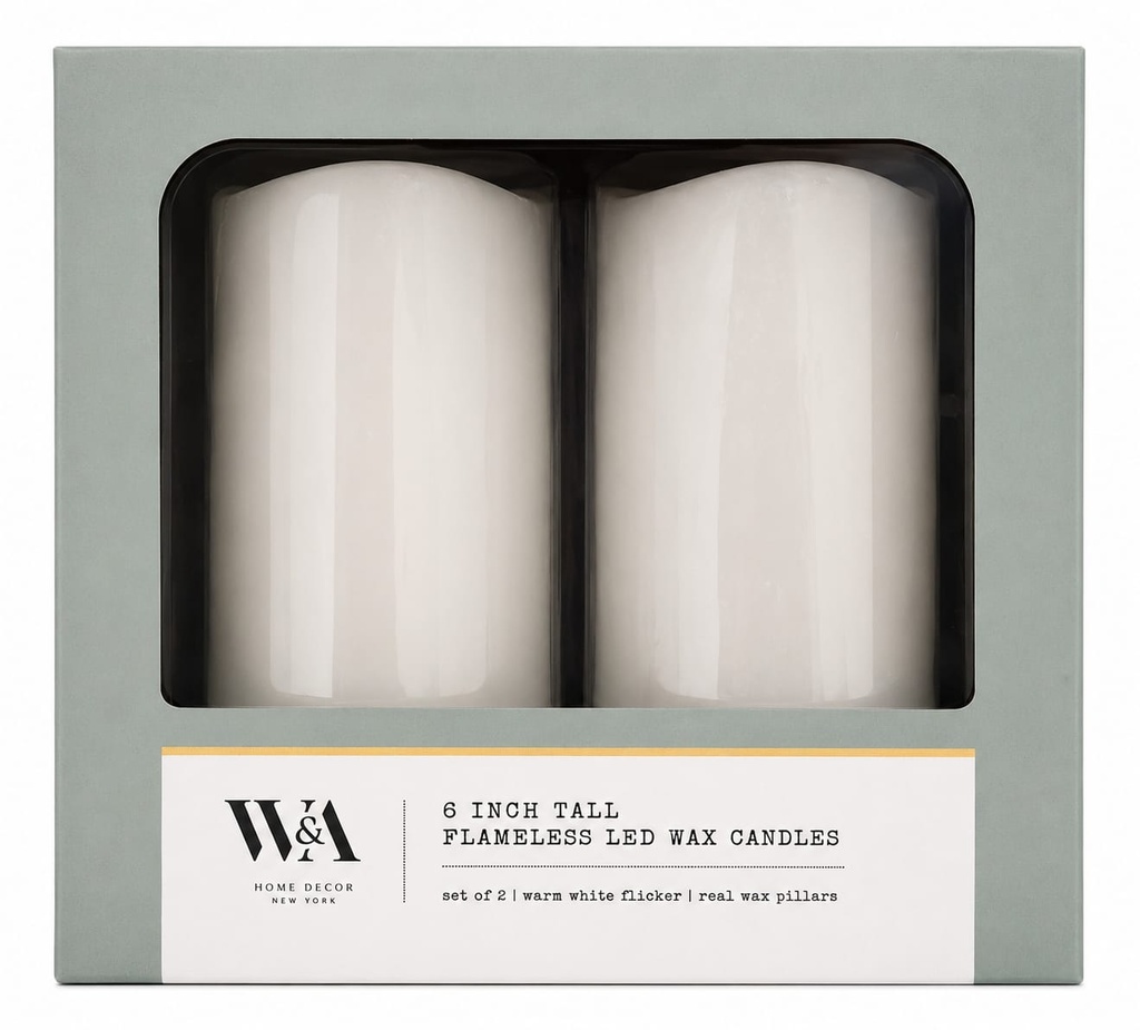  6" Tall Flameless Candles 