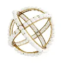 METAL BEADED HANDMADE GEOMETRIC DECORATIVE ORB SMALL
 