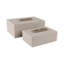 9"DECORATIVE BOXES WITH GOLD HARDWARE-MEDIUM