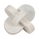 6" LIAM WHITE MARBLE KNOT
