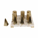 12"X12" BAILEE MOTHER OF PEARL TIC TAC TOE SET