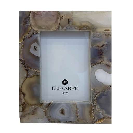 [DL01460] 5X7 MANKATO GREY AGATE PICTURE FRAME