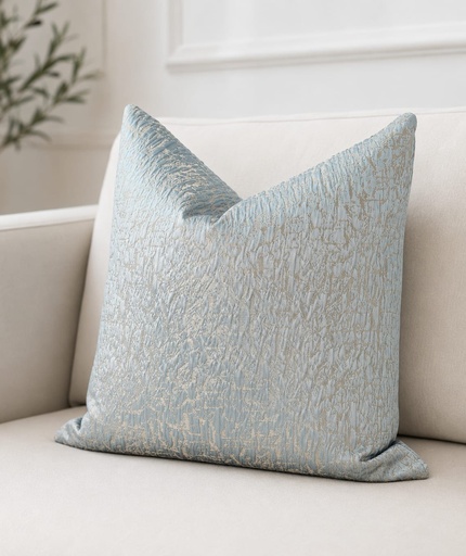 [DL01622] Blue and Gold Branched Lines Pillow