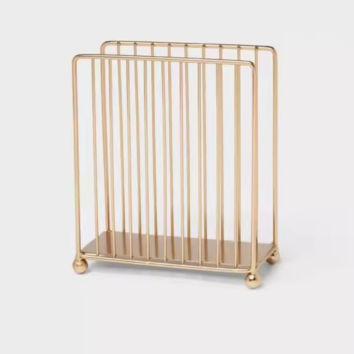 [DL01715] GOLD RECTANGULAR NAPKIN HOLDER  