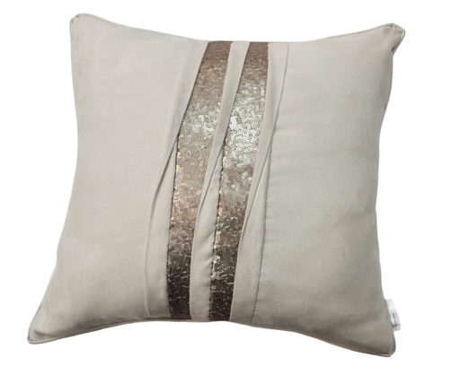 [DL01776]  VELVET & SEQUIN PILLOW WITH FOLDED DETAILS  