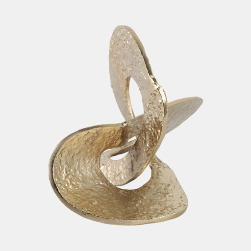 [DL01804] 13X9" TEXTURED LOOPY GOLD SCULPTURE