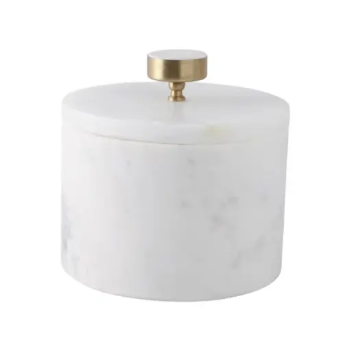 [DL01805] 8"ALABASTER AND MARBLE BOX