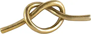 [DL01825] 12" GOLD METAL SINGLE KNOT DECOR
