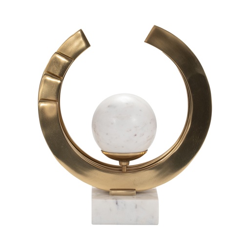 [DL01818] 15" MARBLE SPHERE STATUARY
