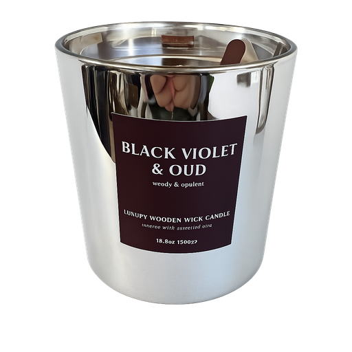 [DL01927] Black Violet & Oud Candle