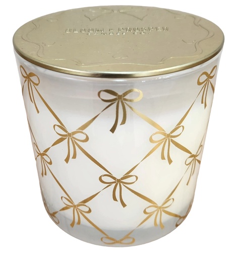 [DL01938] Citrus Crush Gold Bow Themed Candle  