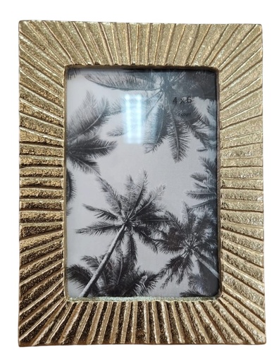 [DL01942] "4X6"GOLD TEXTURED METAL PICTURE FRAME 