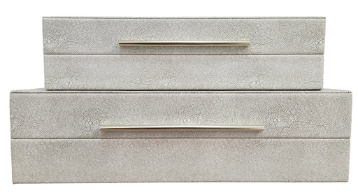 [DL01952] SNAKE SKIN DECOR BOX W/ GOLD DETAIL (LG)