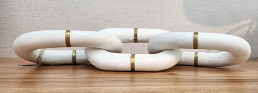 [DL01975] MARBLE AND GOLD 3 LINKED CHAIN  