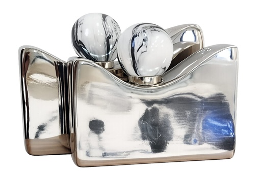 [DL02031] 8" Ripon Silver Bottles