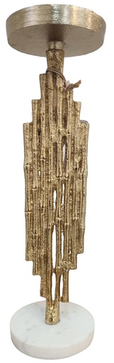 [DL02039] 14" Metal Contemporary Candle 
Holder, Gold