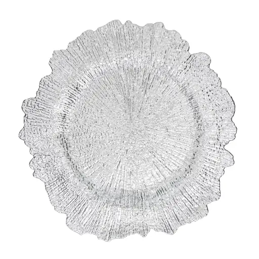 [DL02069] Radiant Elegance Starburst Charger -Silver