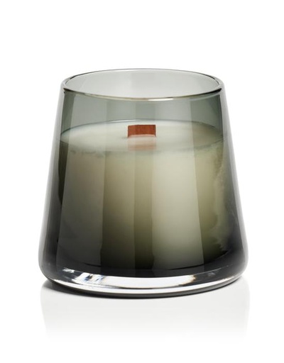 [DL02118] AG Scented Wood Wick Glass 
Candle Jar - Smoke Gray 