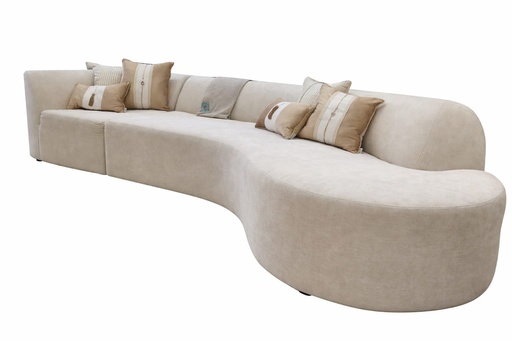 [DL02147] CURVED TOUCH BEIGE SOFA