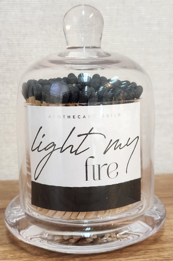 [DL02242] Black Tip -Light My Fire Matches- 150 Glass Dome  