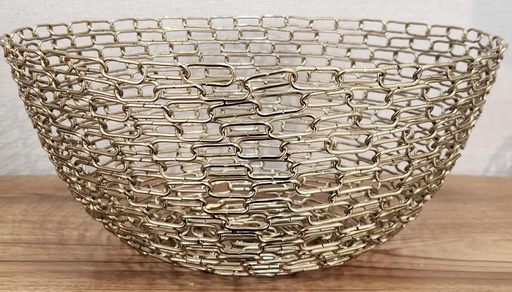 [DL02309] Gold Chain Linked Bowl Large 