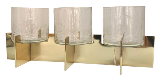 [DL02327] 3 Shades Gold Base Candle Holder  