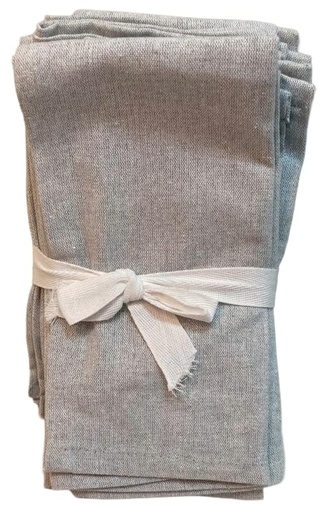 [DL02349] Grey Dinner Napkins Set of 8  