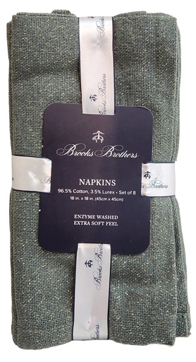 [DL02362] Green & Gold Dinner Napkins (set of 8)   