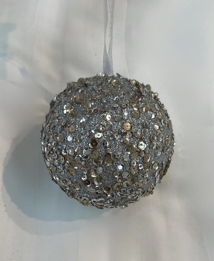 [DL02367] Silver & Bronze Sequin Ornament  