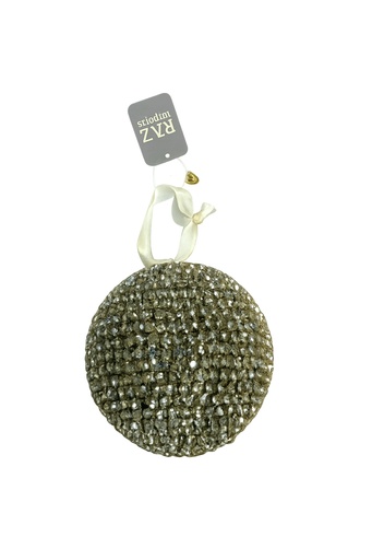 [DL02384] Gold Crystal Glam Ball Ornament Small 
