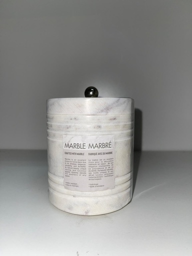 [DL02407] Marble Bath Utensil Holder W/Lid  
