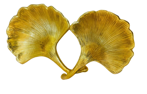 [DL02417] 2 Piece Gold Leaf Trinket Tray  