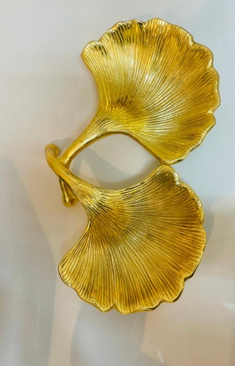 [DL02417] 2 Piece Gold Leaf Trinket Tray  