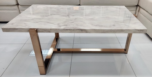 [DL02449] Damir Gold and Marble Coffee Table