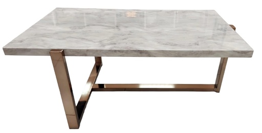 [DL02449] Damir Gold and Marble Coffee Table